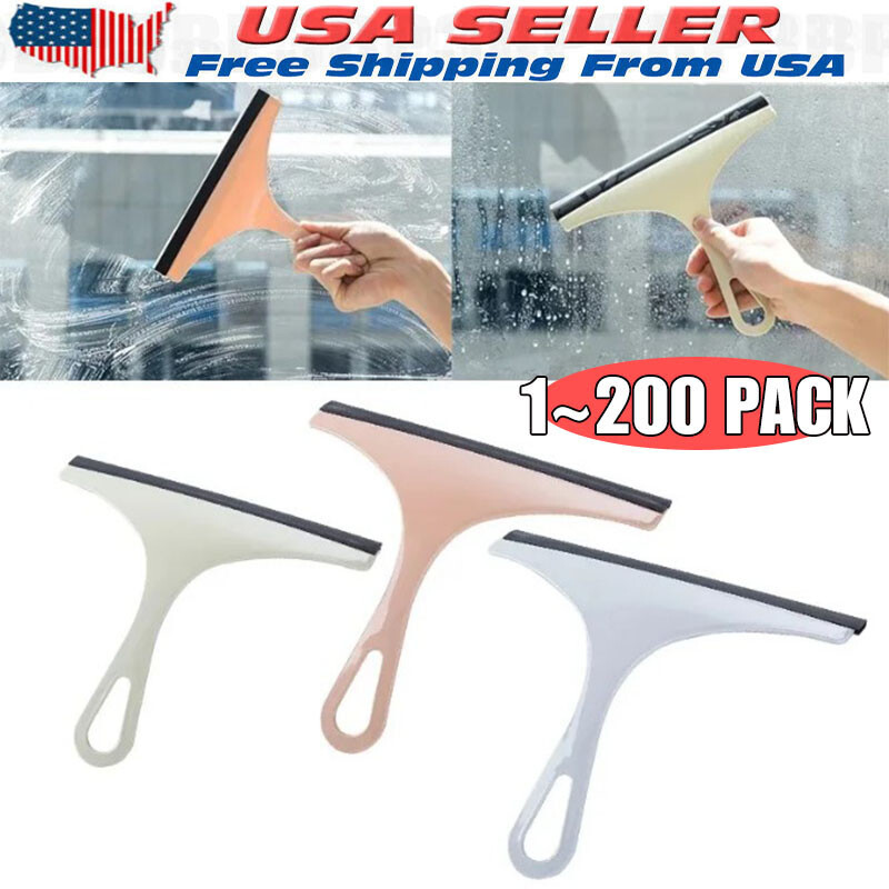 Glass Window Wiper Cleaner Squeegee Shower Screen Mirror Home Blade Brush Lot