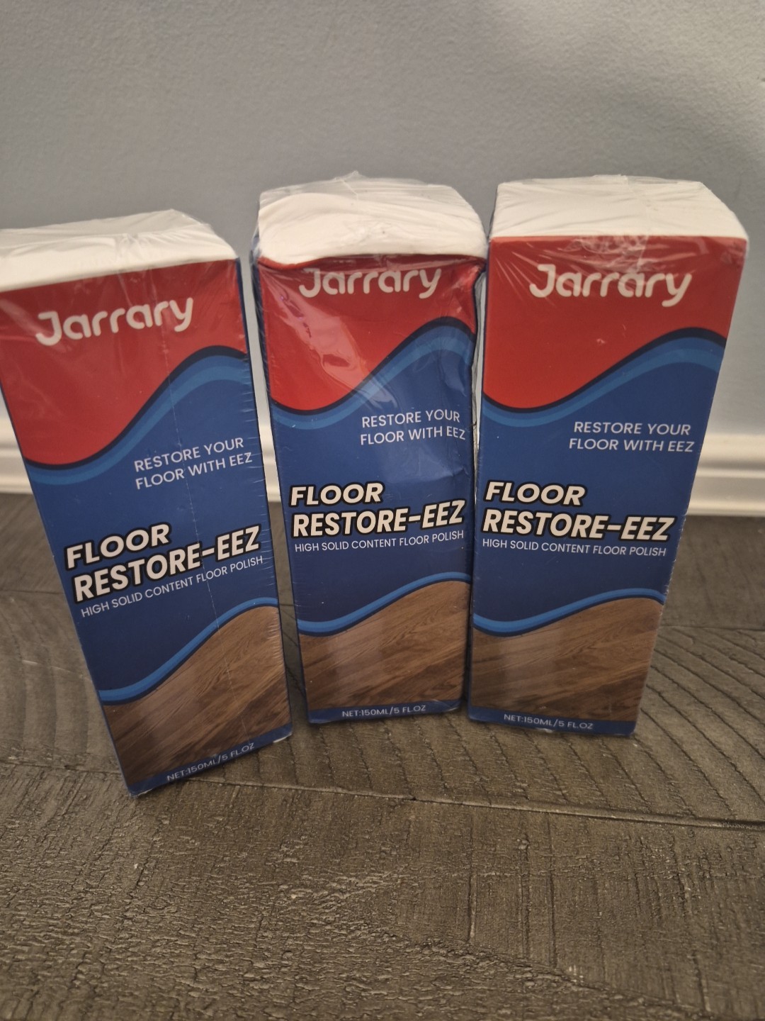 Floor Restore-eez 5fl oz High Solid Content Floor Polish By Jarrary Lot Of 3