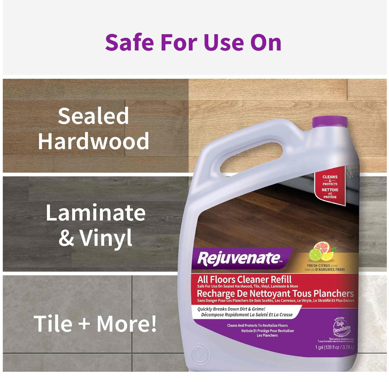 All Floors Cleaner Refill, Breaks Down Dirt and Grime, Cleans and Protects Floor