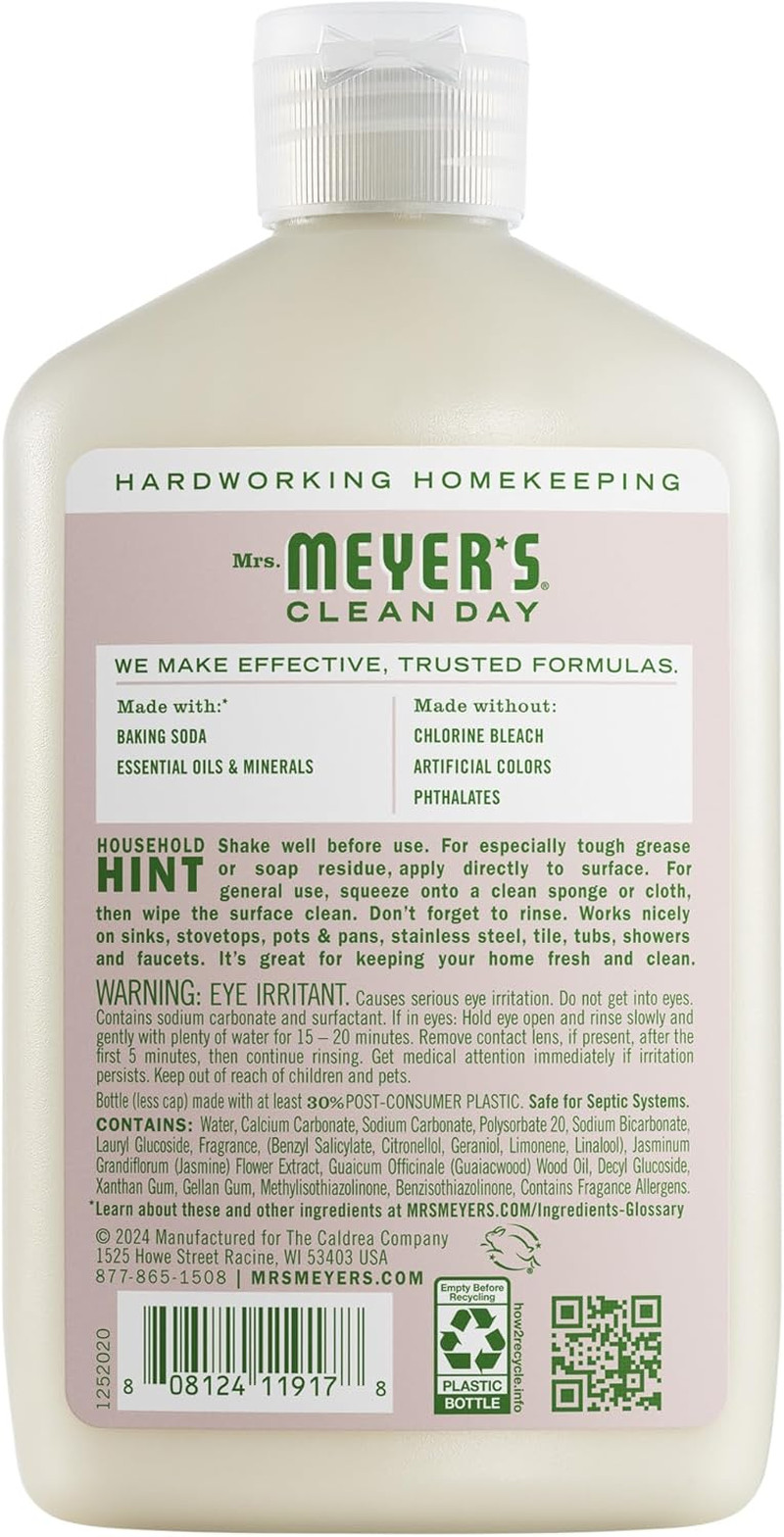 MRS. MEYER’S CLEAN DAY Baking Soda Cream Cleaner, Cuts Grease, Scratch-Free Poli