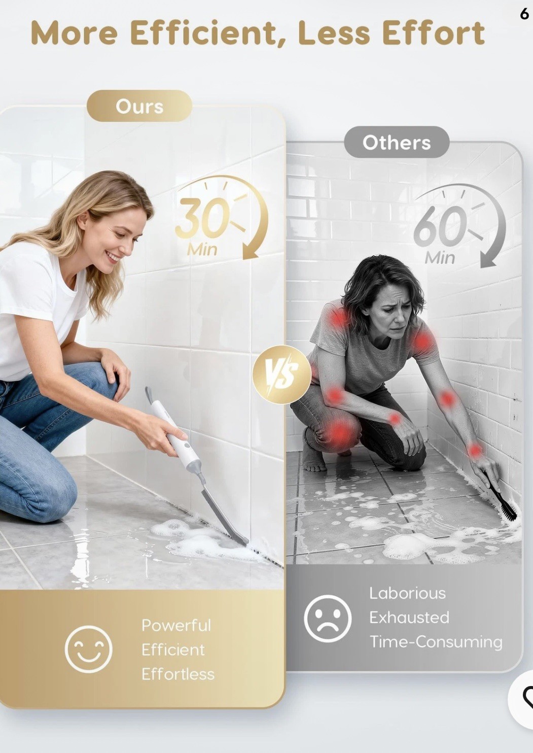 Reciprocating Deep-Clean Brush – Powered by Back-and-Forth Scrubbing Action &…