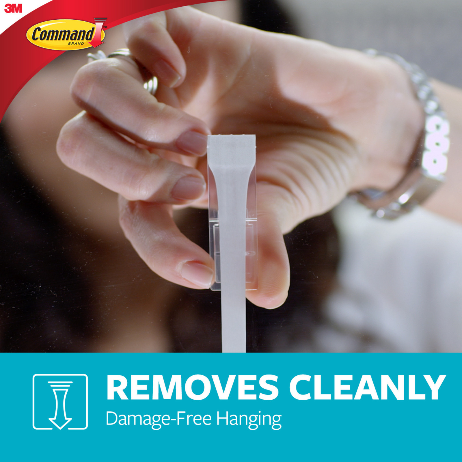Command Bath Squeegee and Hook [Removable]: Stainless Steel and Satin Nickel Sil