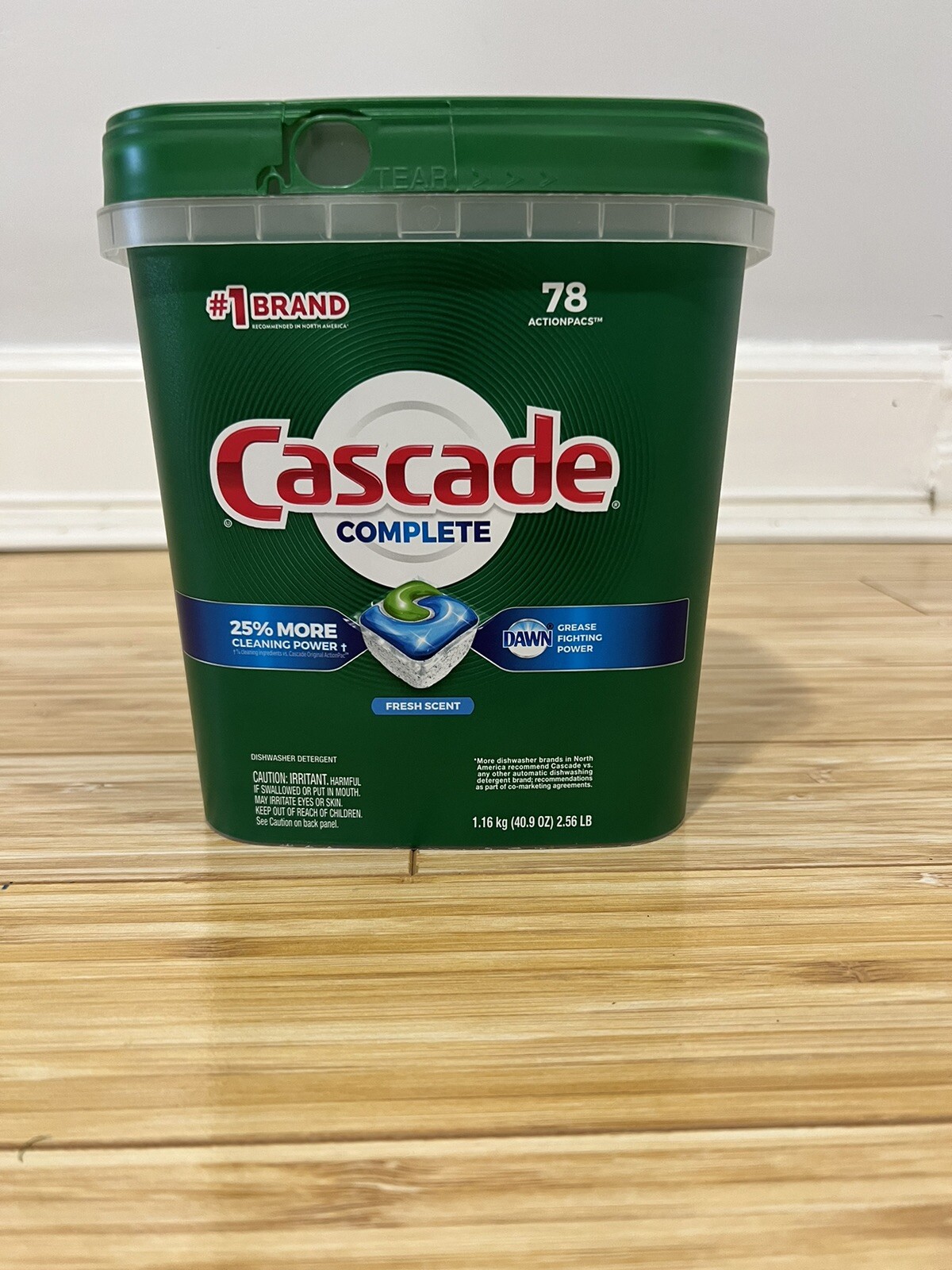 Cascade Complete Fresh Scented Actionpacs Dishwasher Detergent – 78 Count W/Dawn