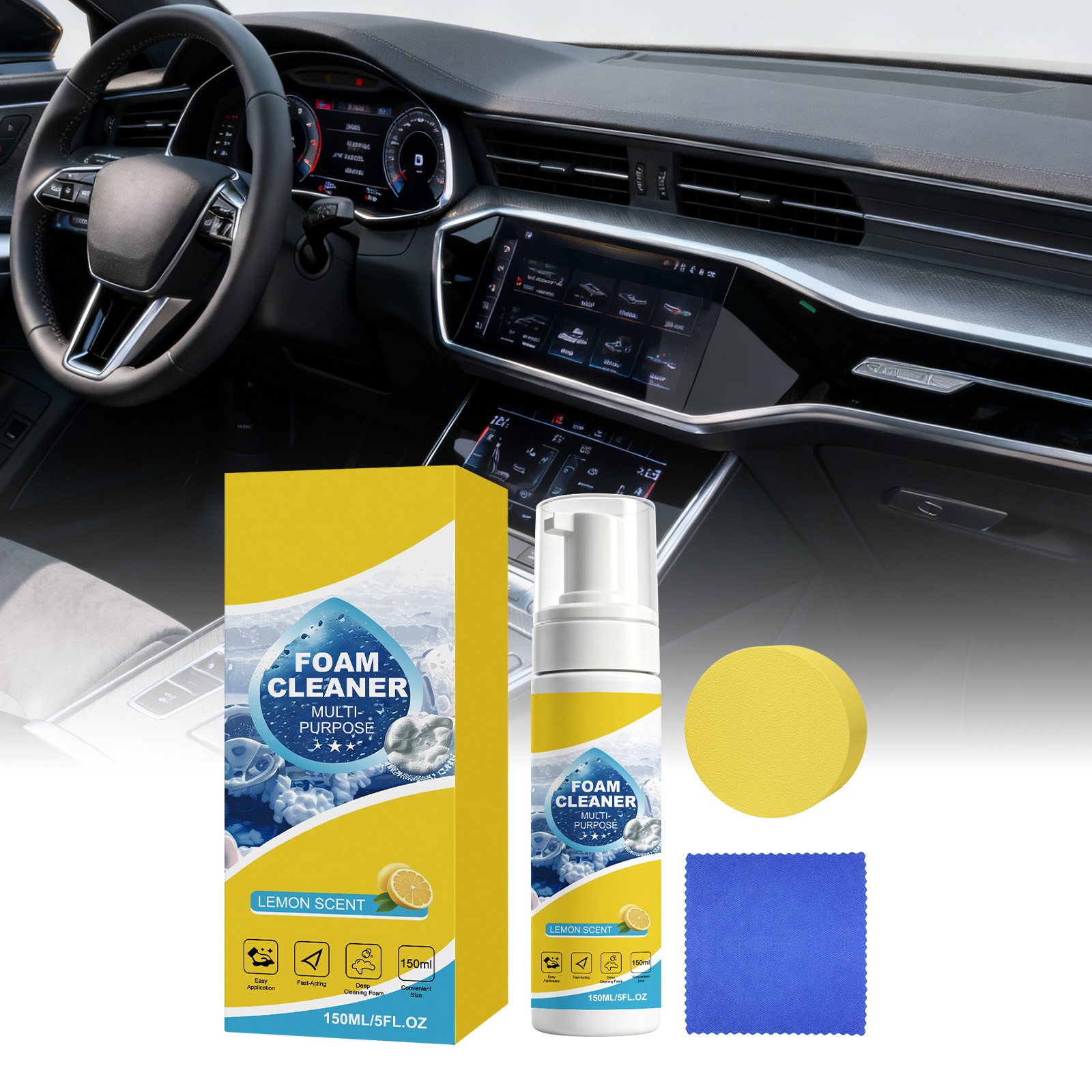 Multi-purpose Foam Cleaning Kit 150ml for Home & Office Use