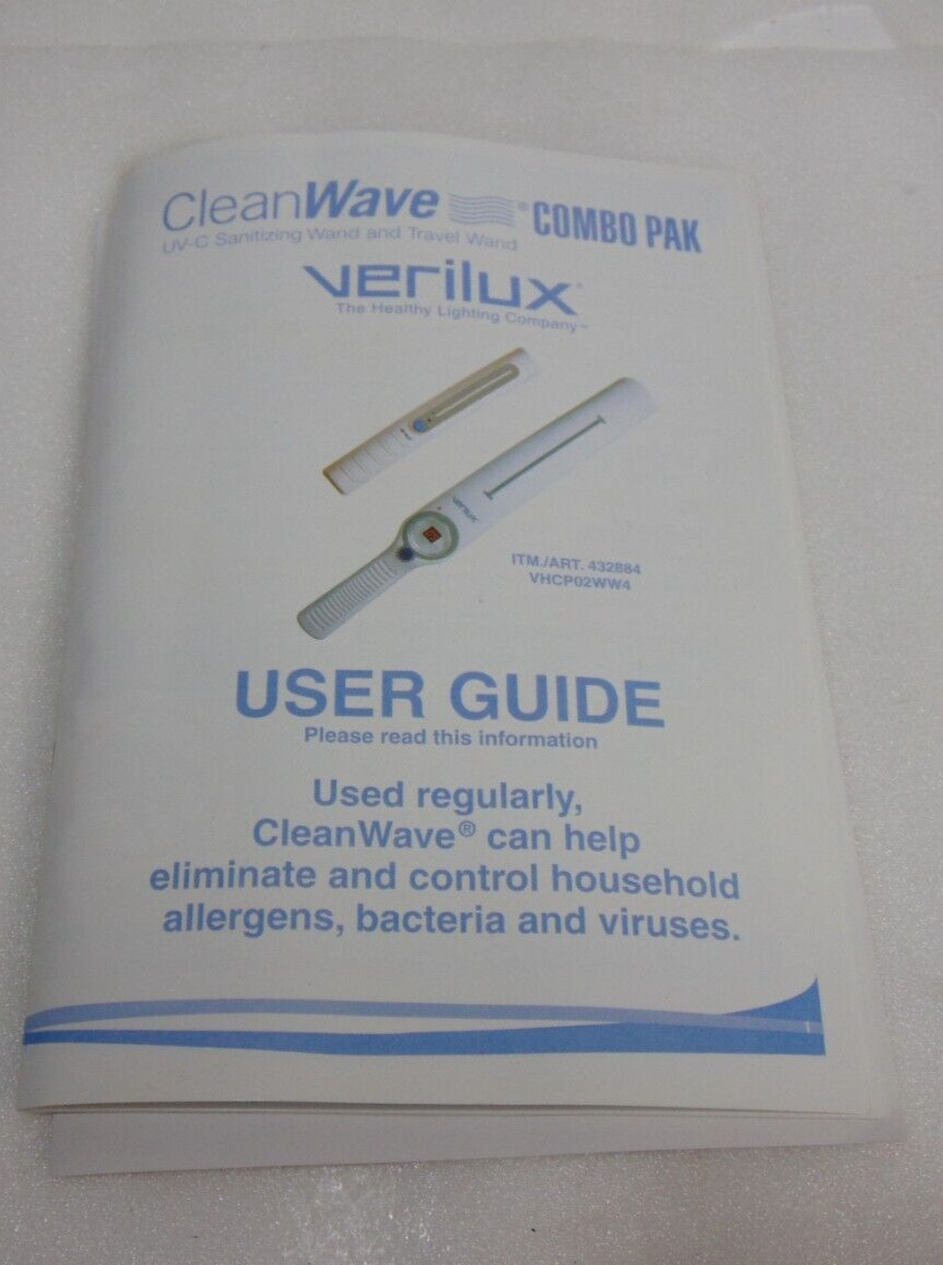 Verilux CleanWave Combo Pack Sanitizing Germs Wand & Travel Wand Handheld