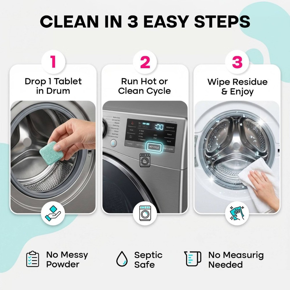 Uproot Clean Washing Machine Cleaner, Unscented, 5oz, Solid