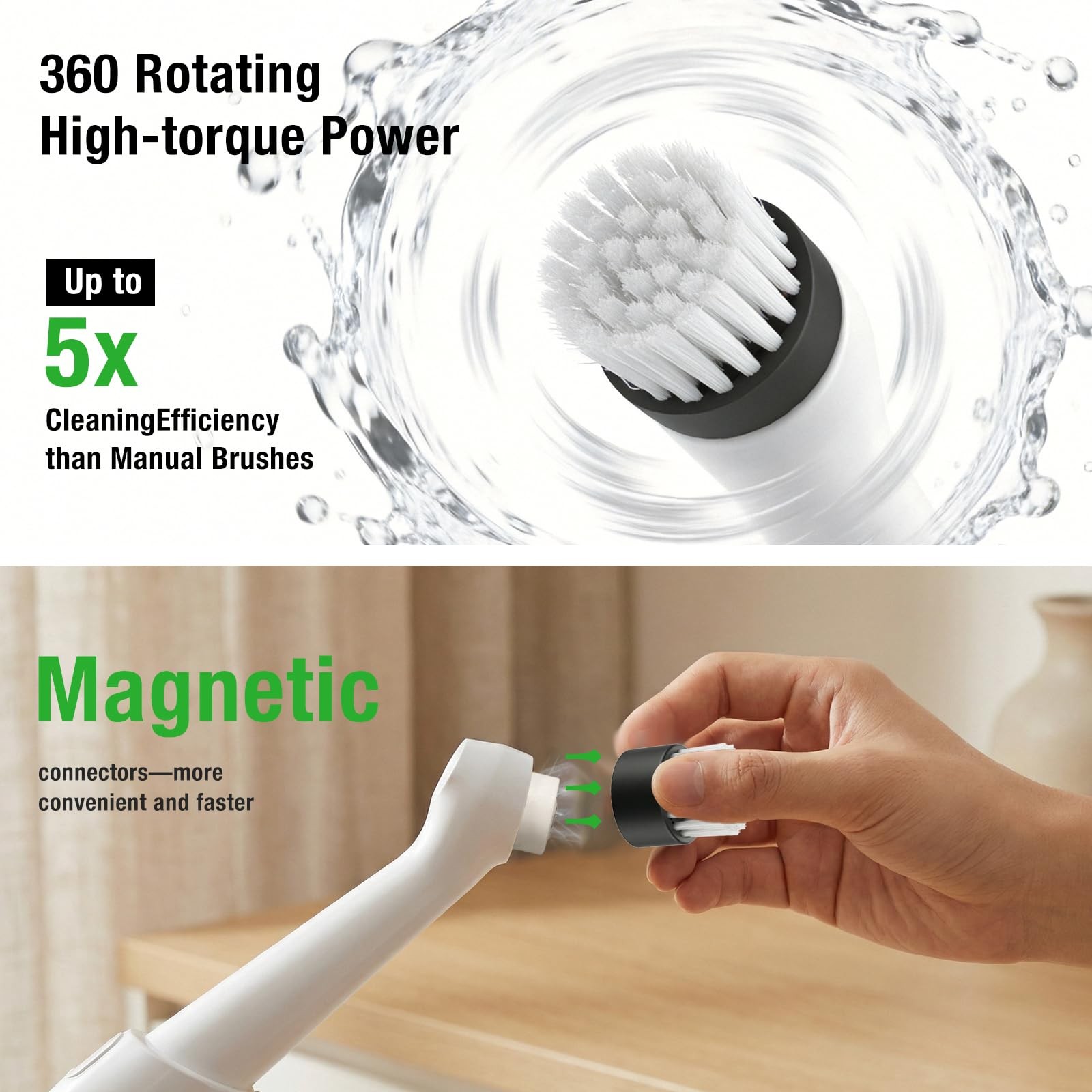 Dyfilmo Electric Spin Scrubber, Rechargeable Waterproof Grout Cleaning Brush …