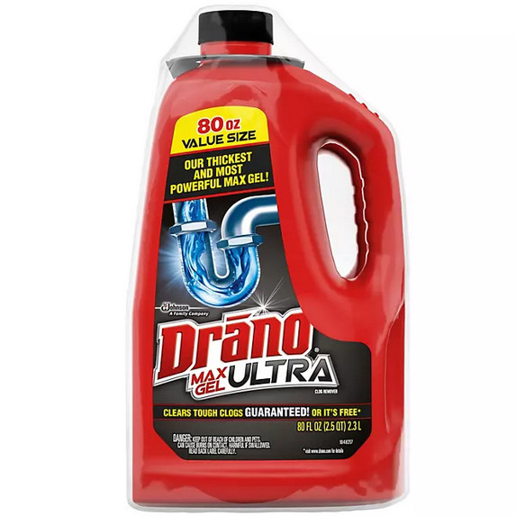 Drano Max Ultra Gel Drain Opener 80 oz x 2 Pack Clog Remover