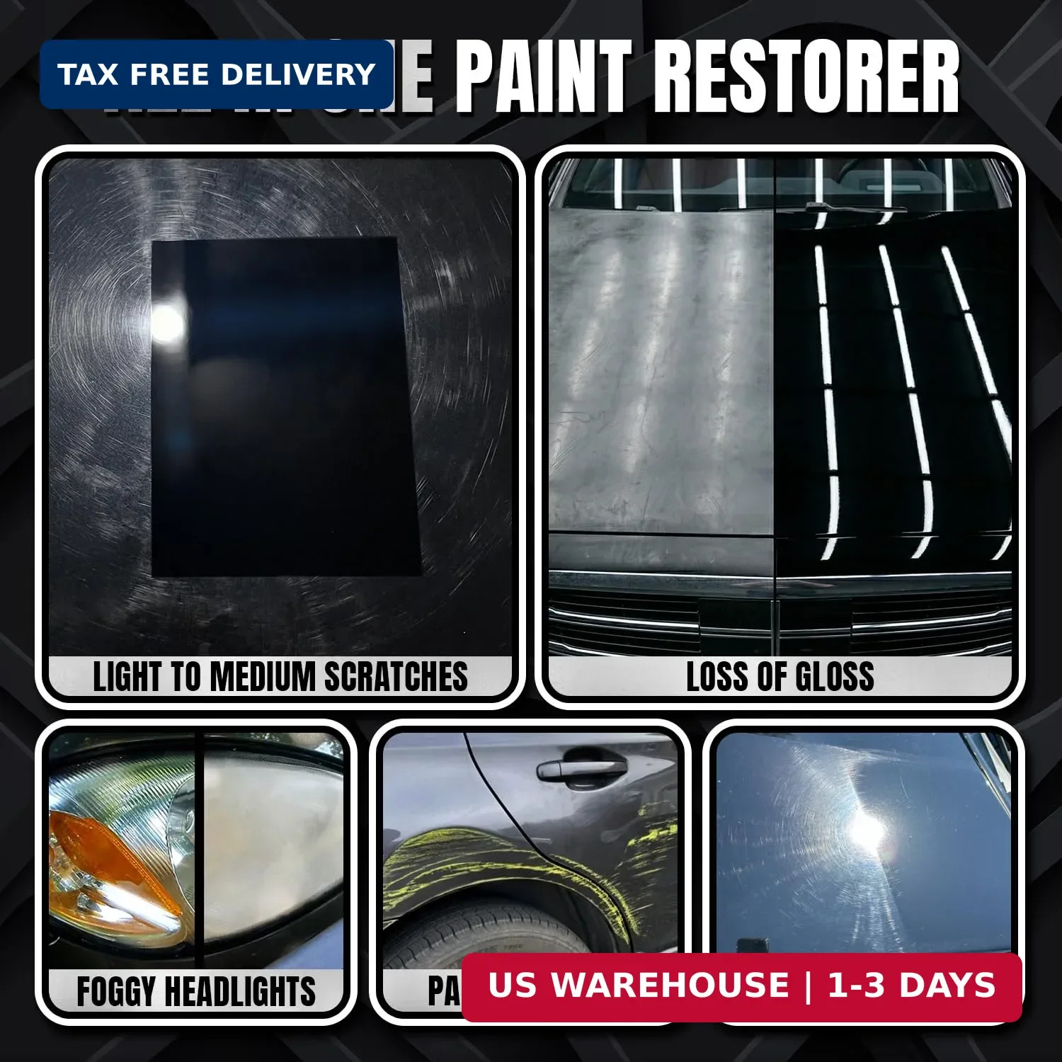 Black Scratch Remover – Car Scratch Repair & Swirl Remover for Vehicles – Deep S