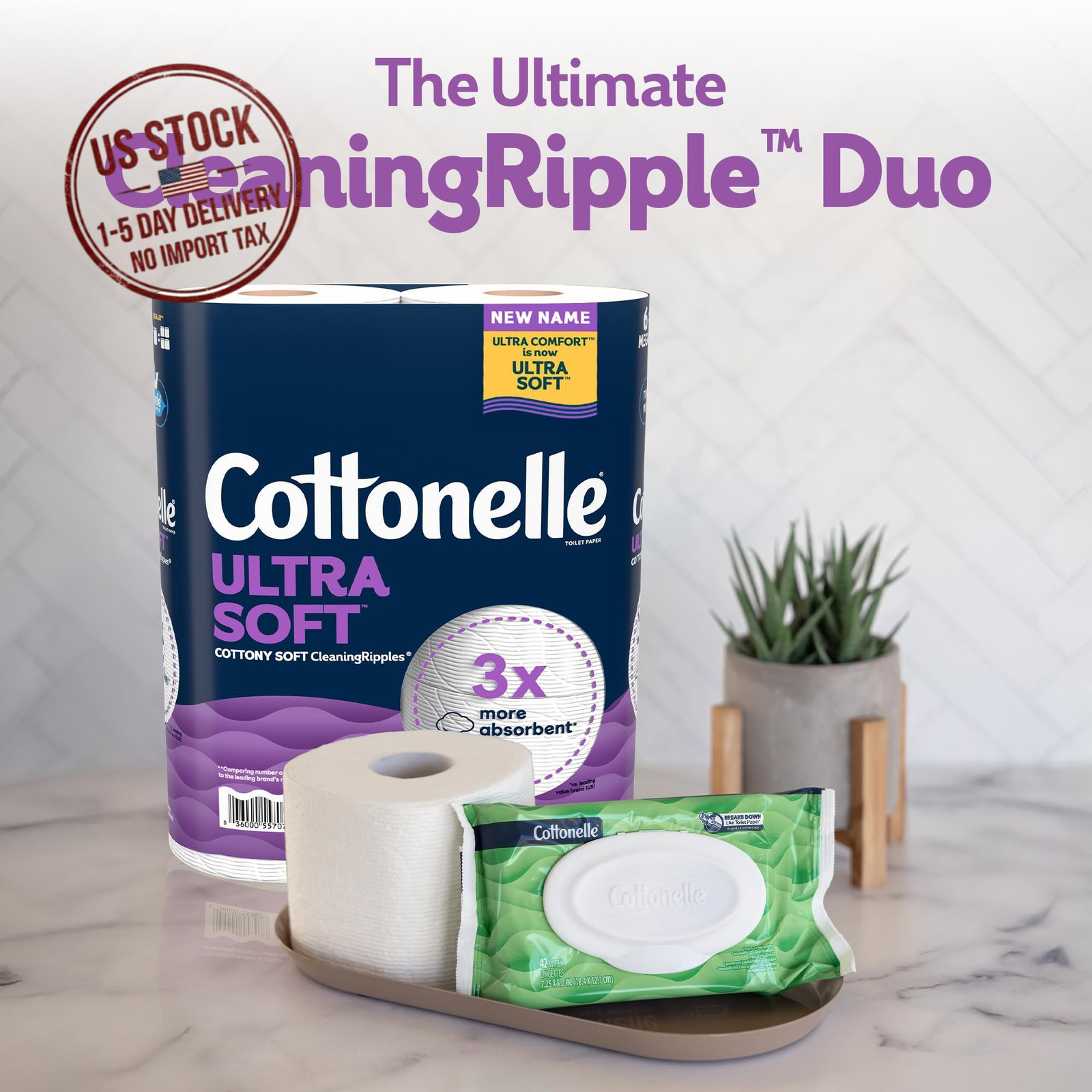 Cottonelle Ultra Soft Toilet Paper 9 Mega Rolls =36 Regular Rolls Pack May Vary