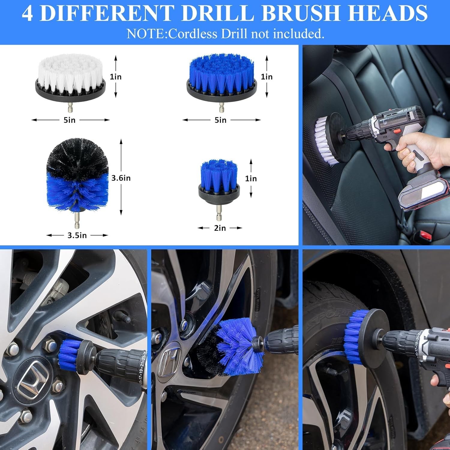 Set De Cepillos Para Detallado De Autos Kit De Detallado Autos De Limpieza 34 Pz