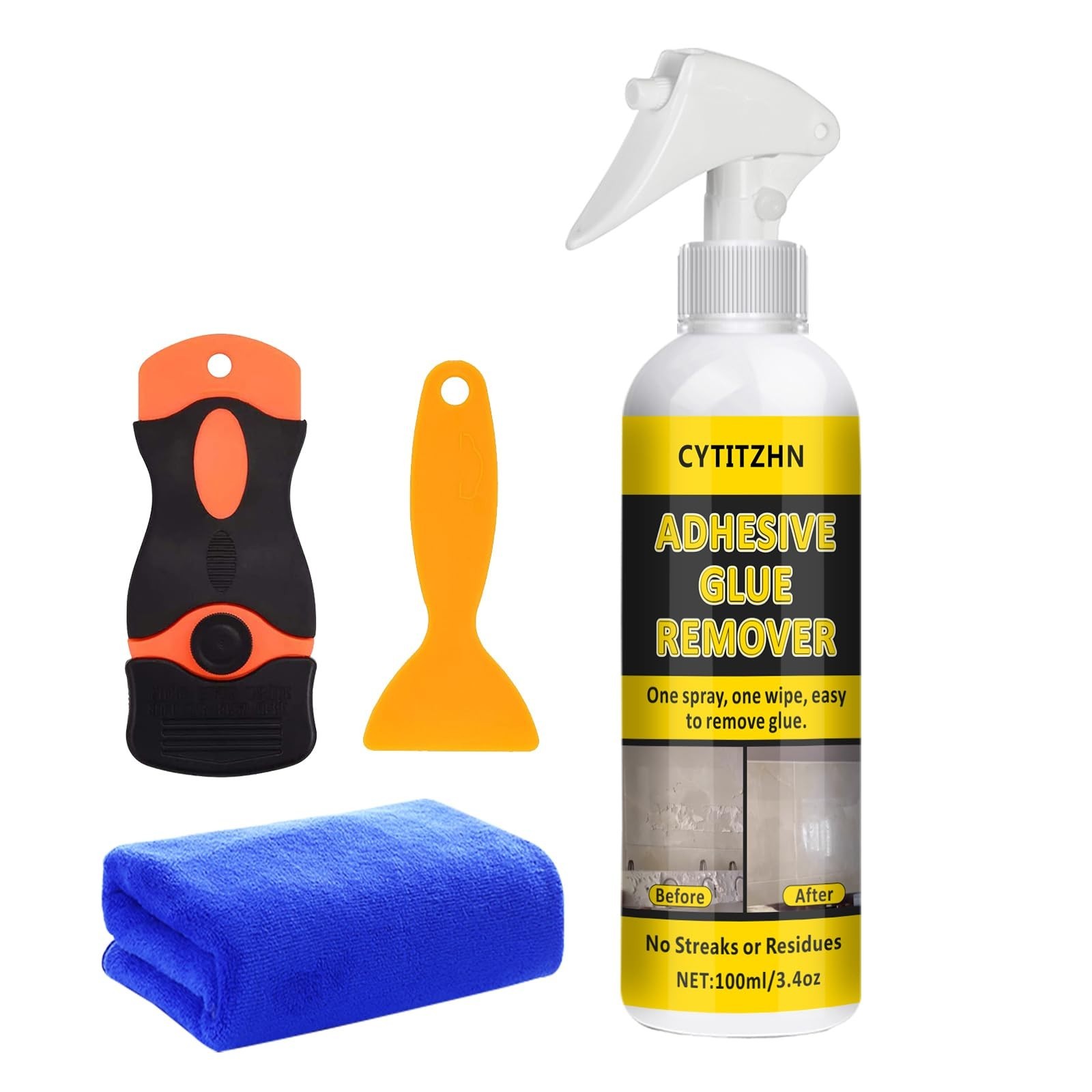Powerful Adhesive Remover Spray – Sticker, Glue & Tape Residue Cleaner 3.4oz