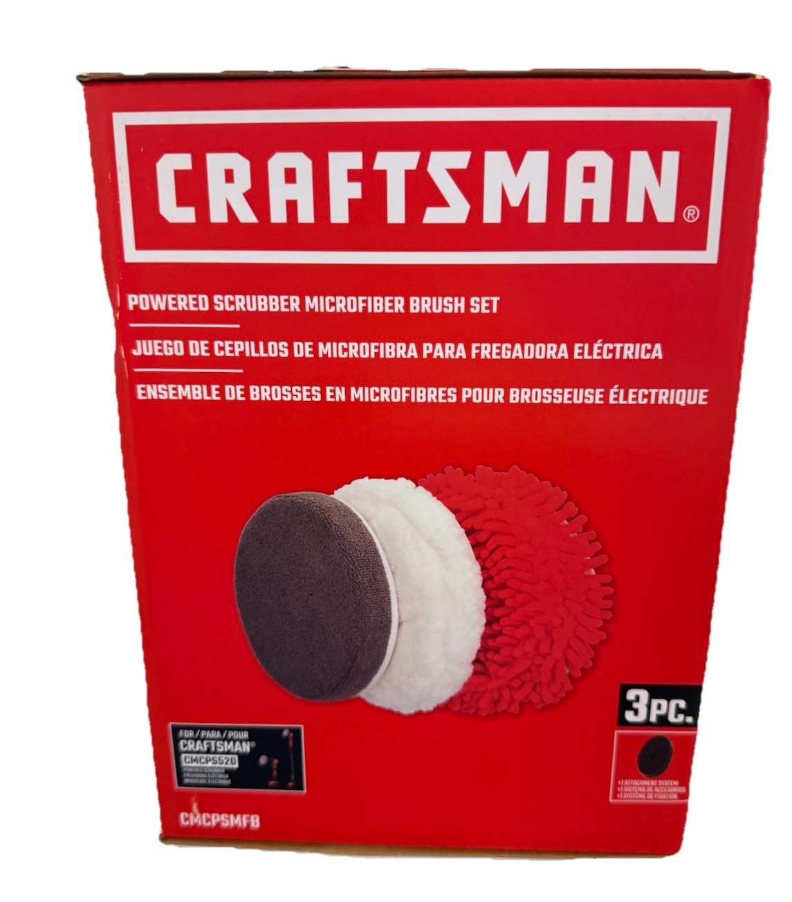 CRAFTSMAN Power Scrubber Microfiber Brush Set for V20 Cordless 2in1, CMCPSMFB