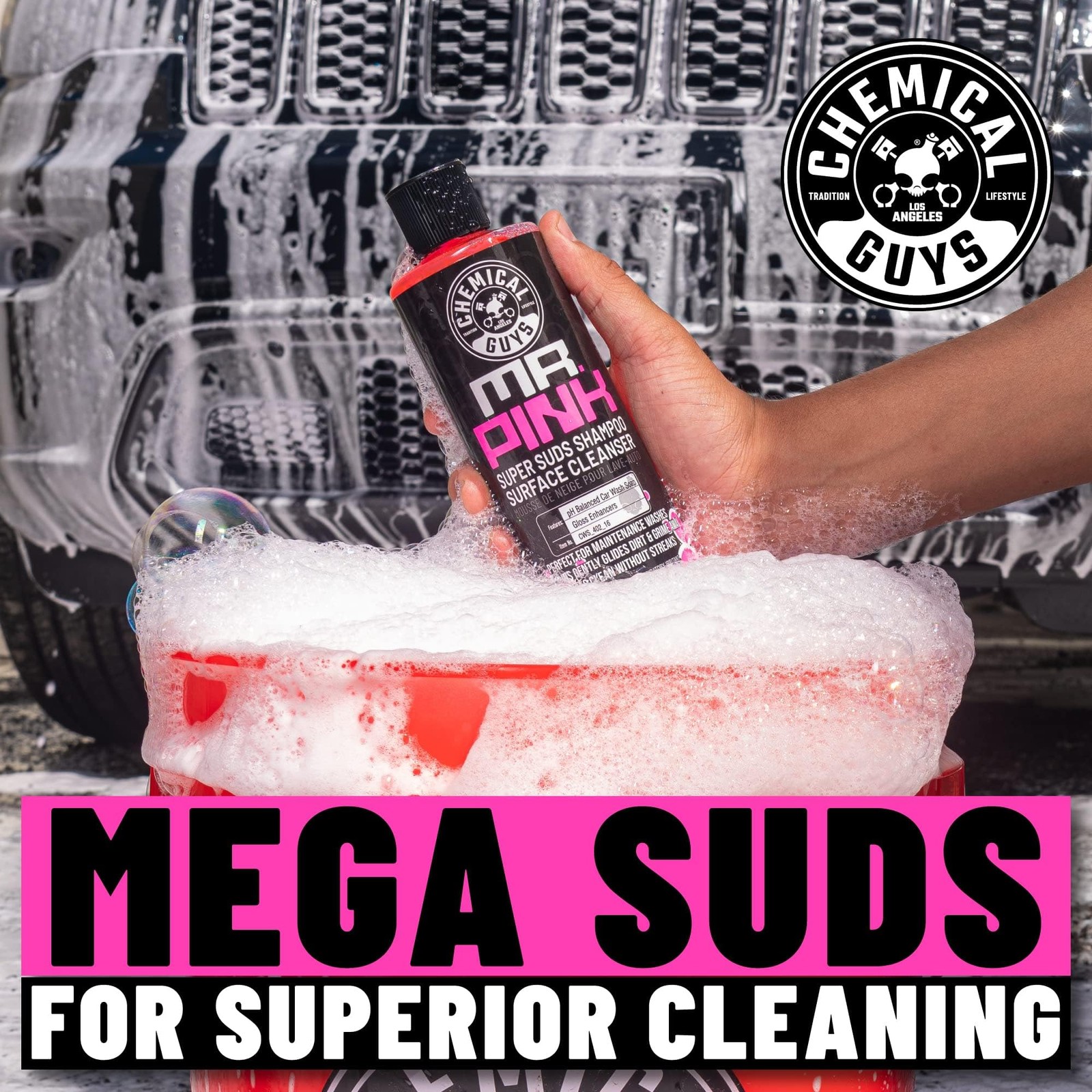 Mr. Pink Car Wash Soap 64 oz Super Suds Foaming Car Wash Soap for Cannon, Bl…