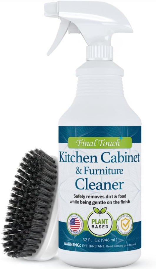 Plant Based Kitchen Cabinet Cleaner Spray Wood Furniture Cleaner 32 Fl Oz Safe