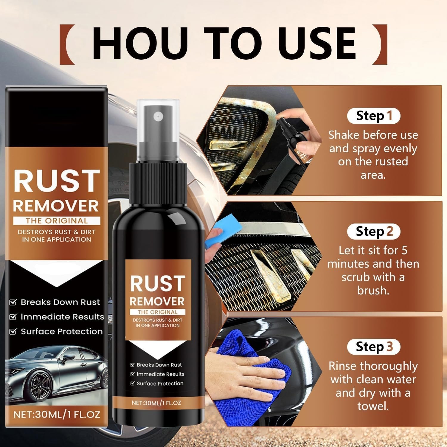 Nexa Rust Remover Spray, 2026 Upgrade Rust Remover Spray for Metal, US Stock