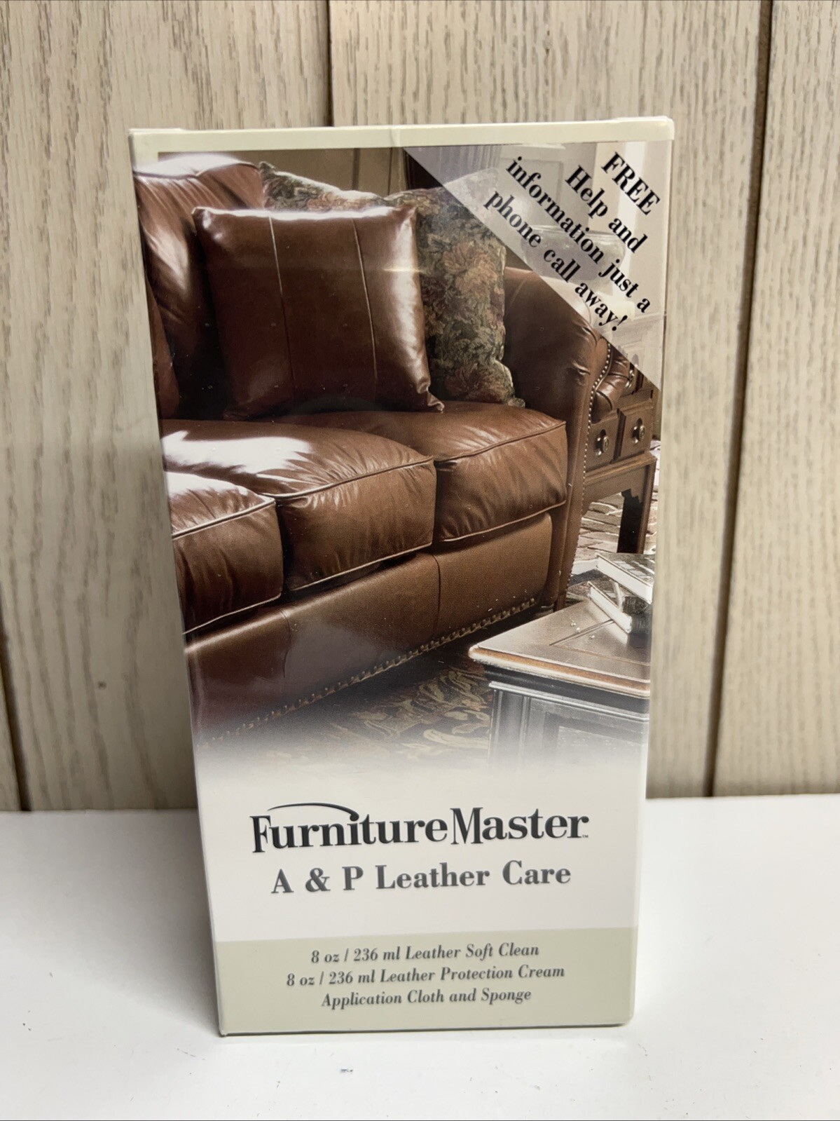 STAINSAFE LEATHER CARE BY FURNITURE MASTER LEATHER CLEANER & CREAM SET 8 OZ