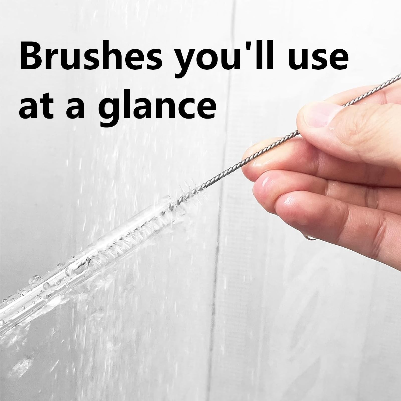 Test Tubes Cleaning Brush,Straw Cleaning Brush for Tumbler, Sippy Cup, Bottle…