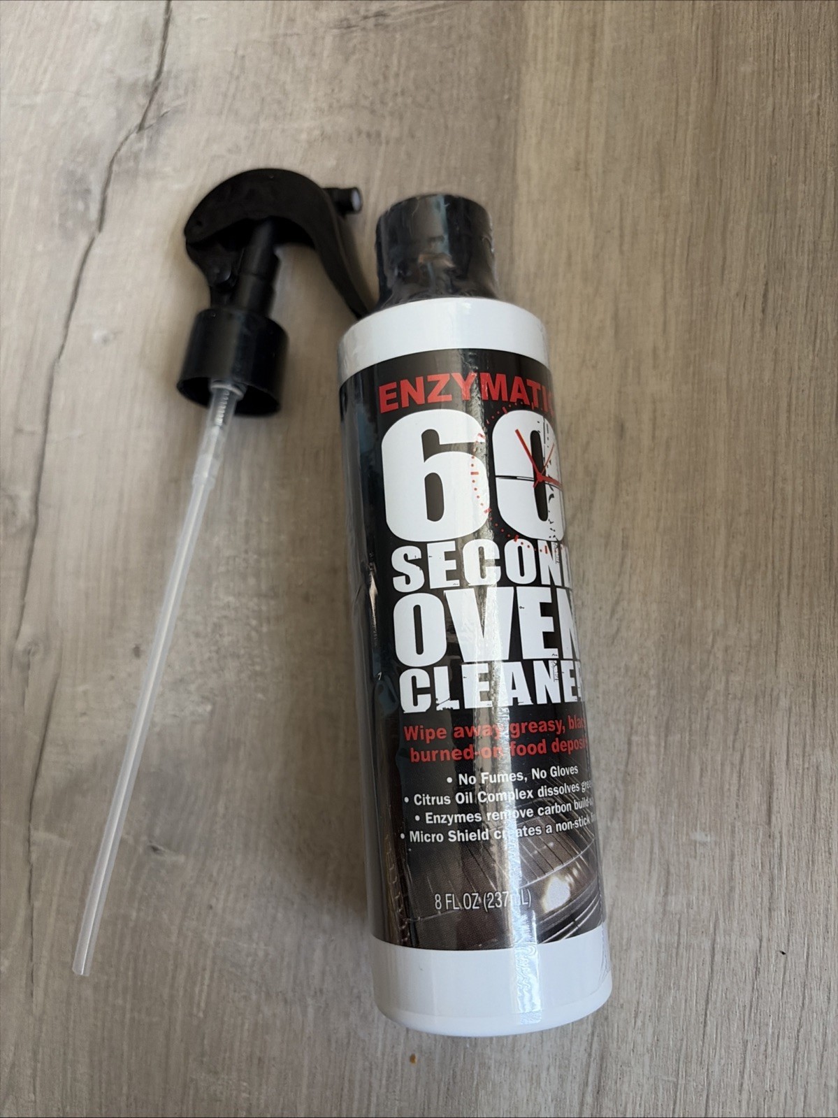 Enzymatic 60 Second Oven Cleaner Spray 8 oz – No Fumes, Enzymes + Citrus Oil NEW