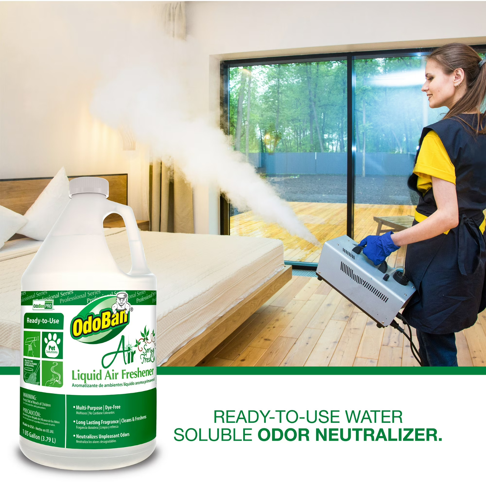 OdoBan Professional Cleaning Ready-to-Use Liquid Cherry, Spring Fresh, Lavender