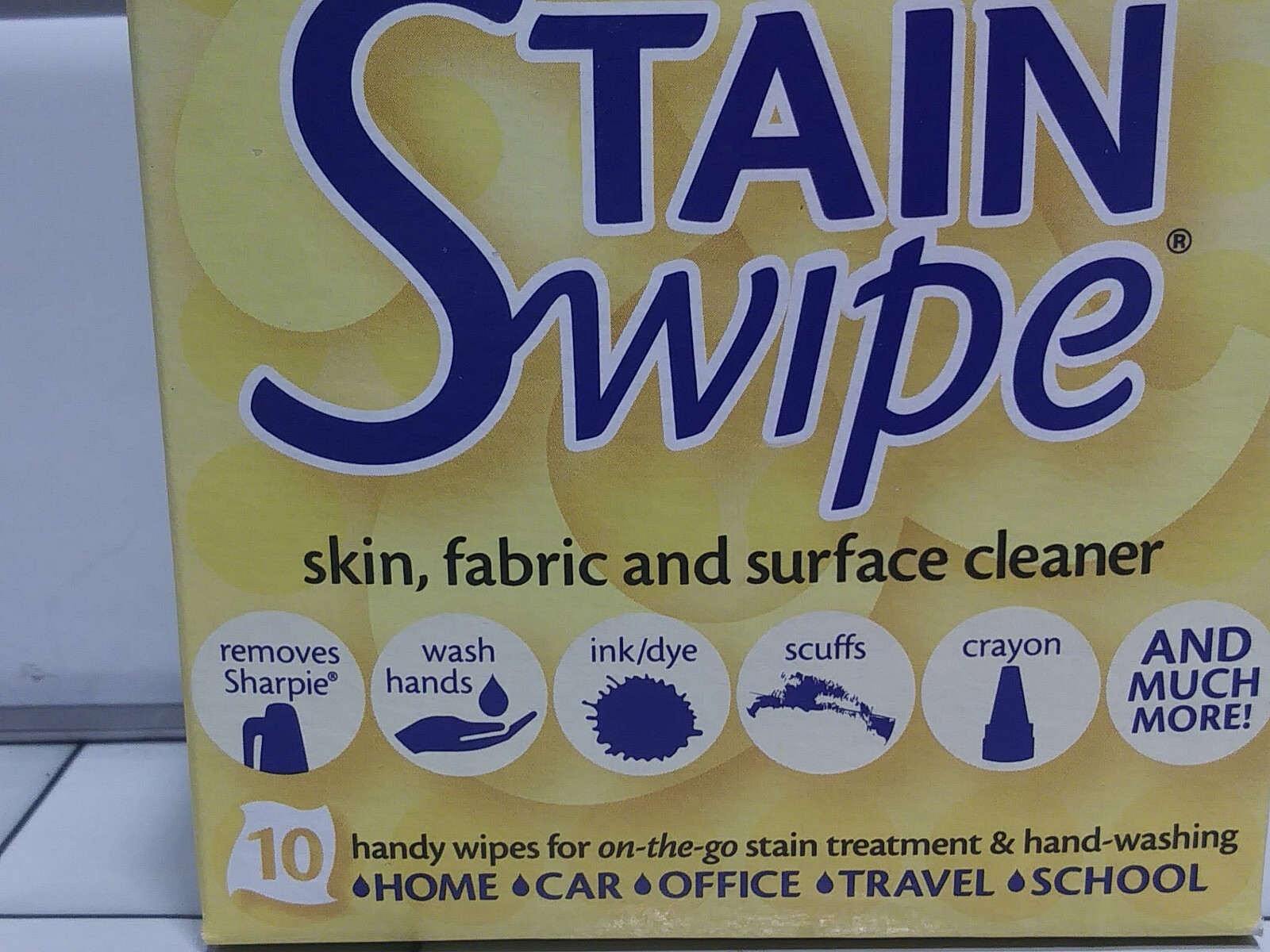 Amodex Stain Swipes – Skin, Fabric and Surface Cleaner – 10 Wipes – Sealed FS