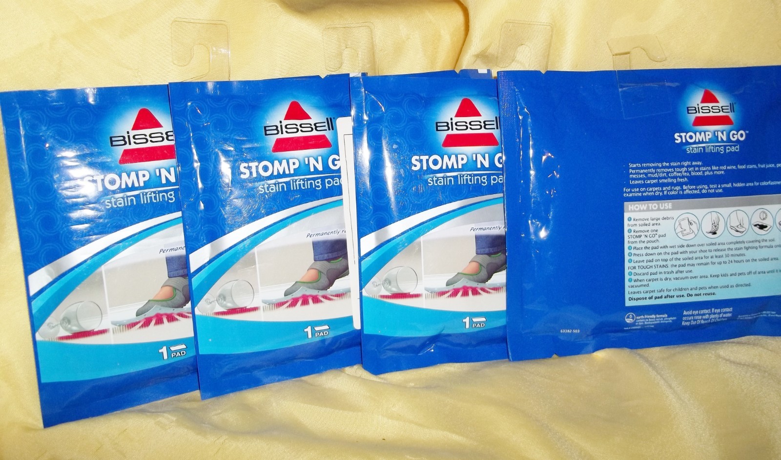 Bissell Stomp ‘n Go Stain Lifting Pads – Lot Of 4 carpet cleaner cleaning supply