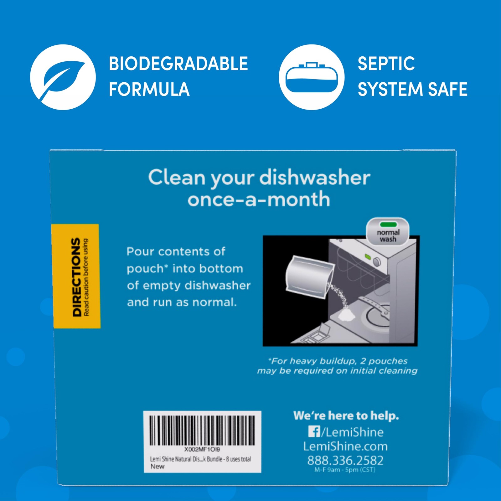 Natural Dishwasher Cleaner – Hard Water Citric Acid Cleaning Powder – Lemon S…