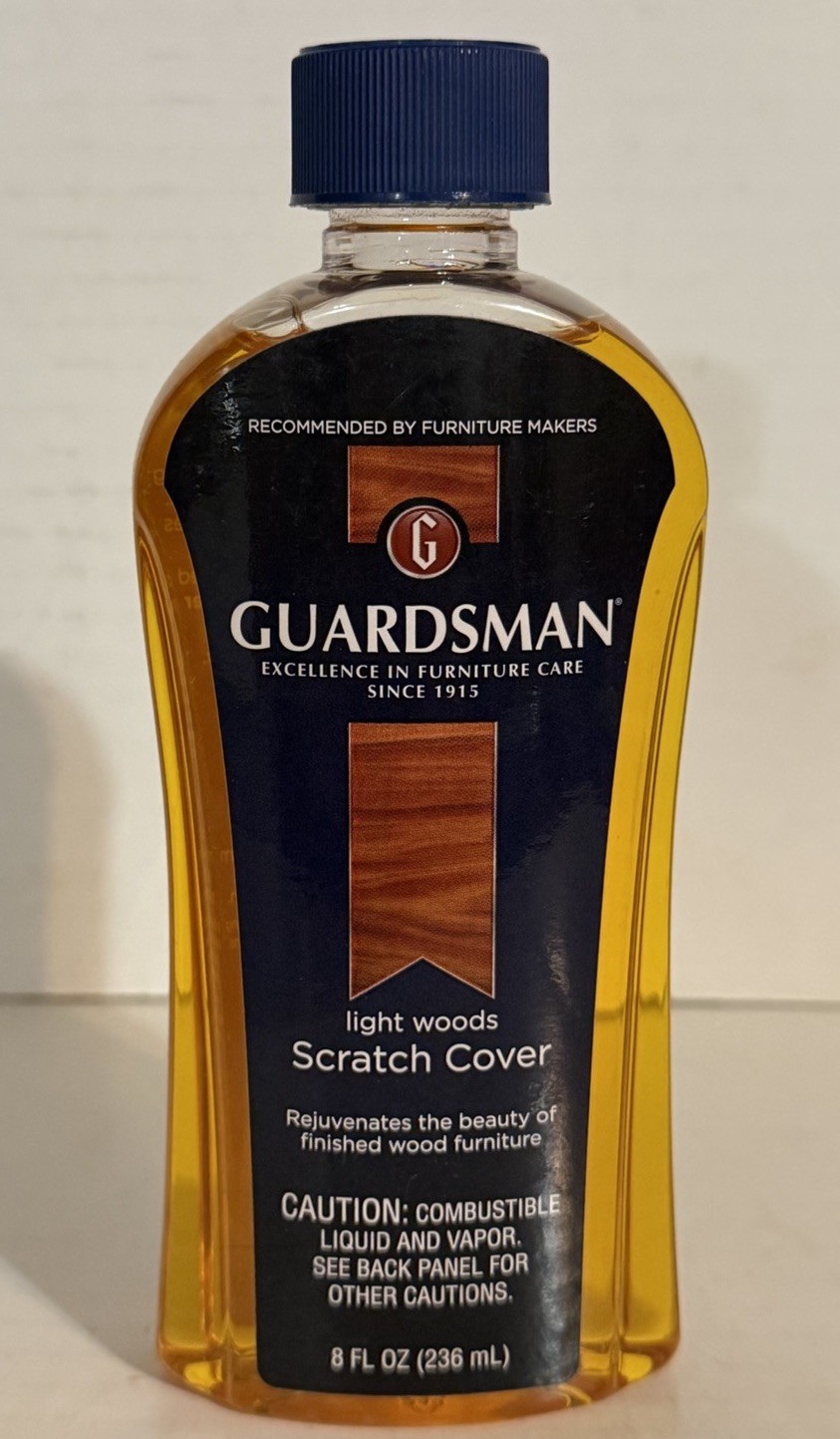 NOS Guardsman Scratch Cover for Light Woods 8oz Bottle Wood Polish DISCONTINUED