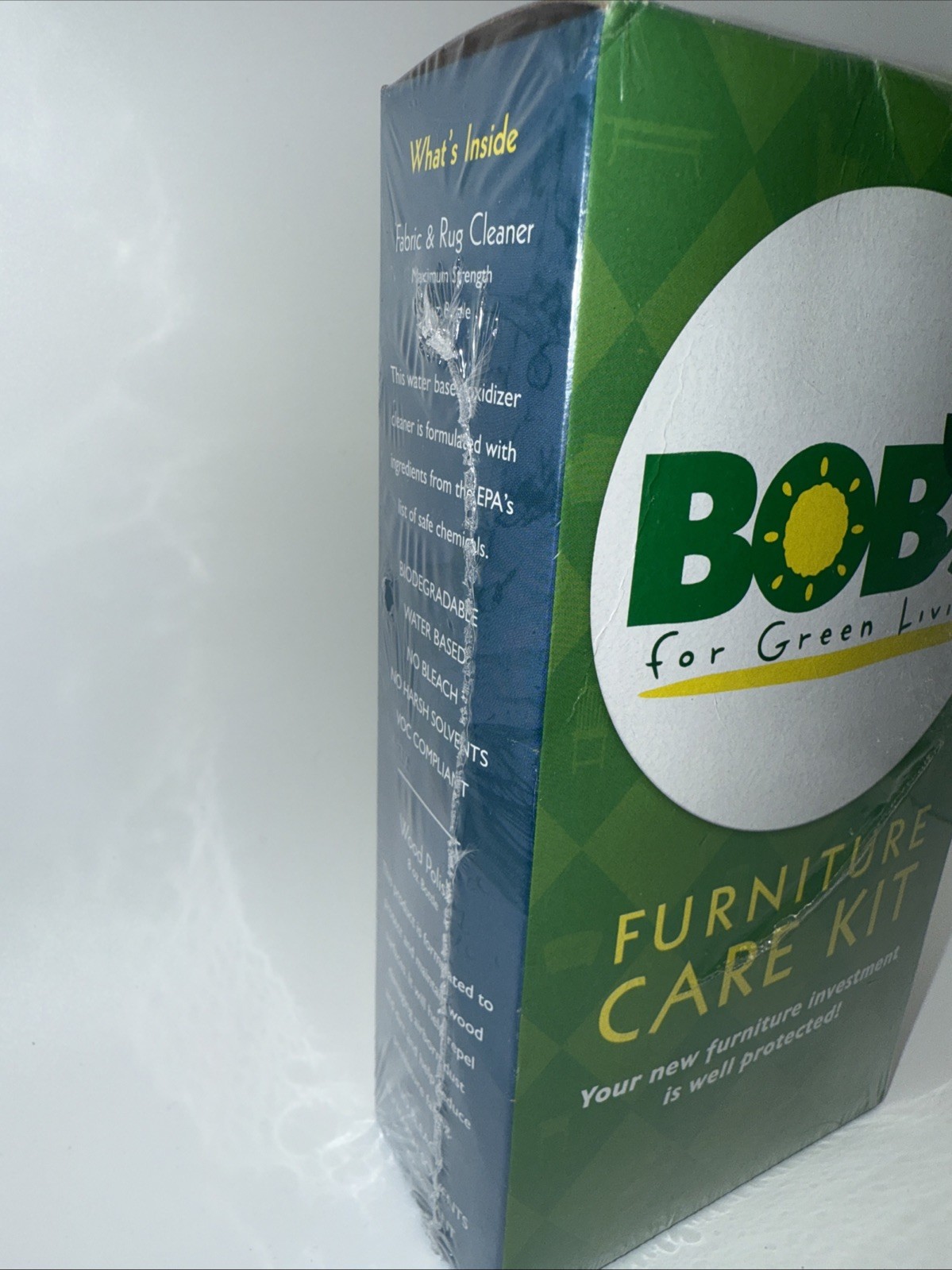 BOBS FOR GREEN LIVING FURNITURE CARE KIT WOOD POLISH & UPHOLSTERY STAIN REMOVER
