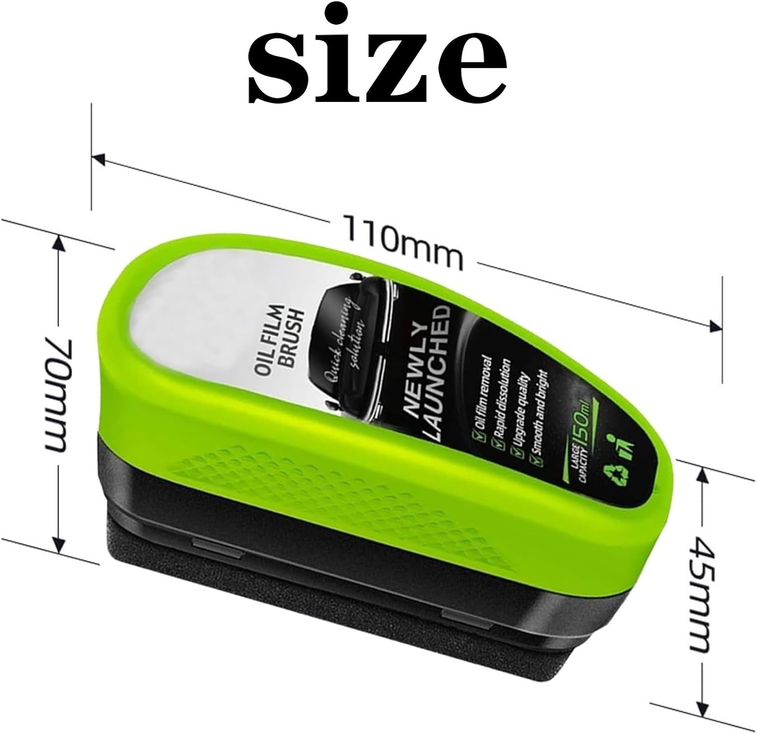2025 New Automotive Oil Film Cleaning Brush, Clear Vision Glass Cleaner