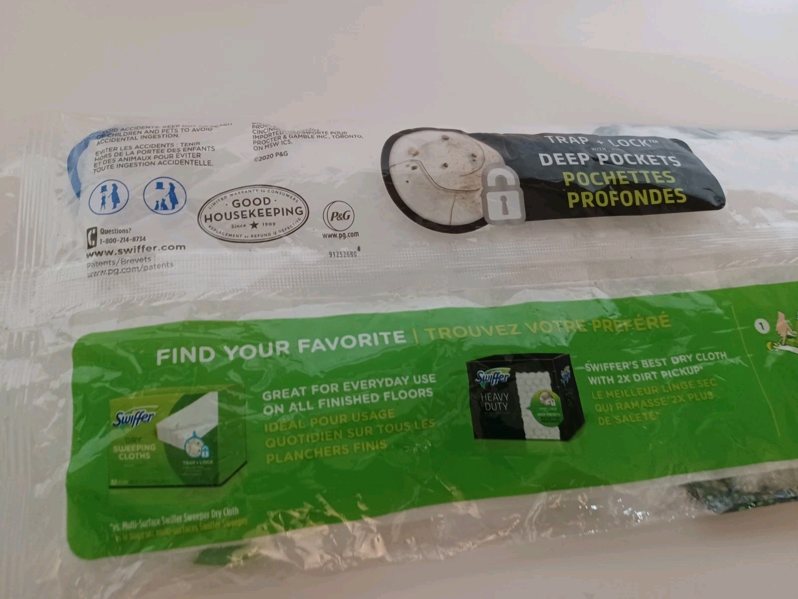 Swiffer Heavy Duty Dry Sweeping Cloths Deep Pockets Total 2 Dry Cloths -OPEN