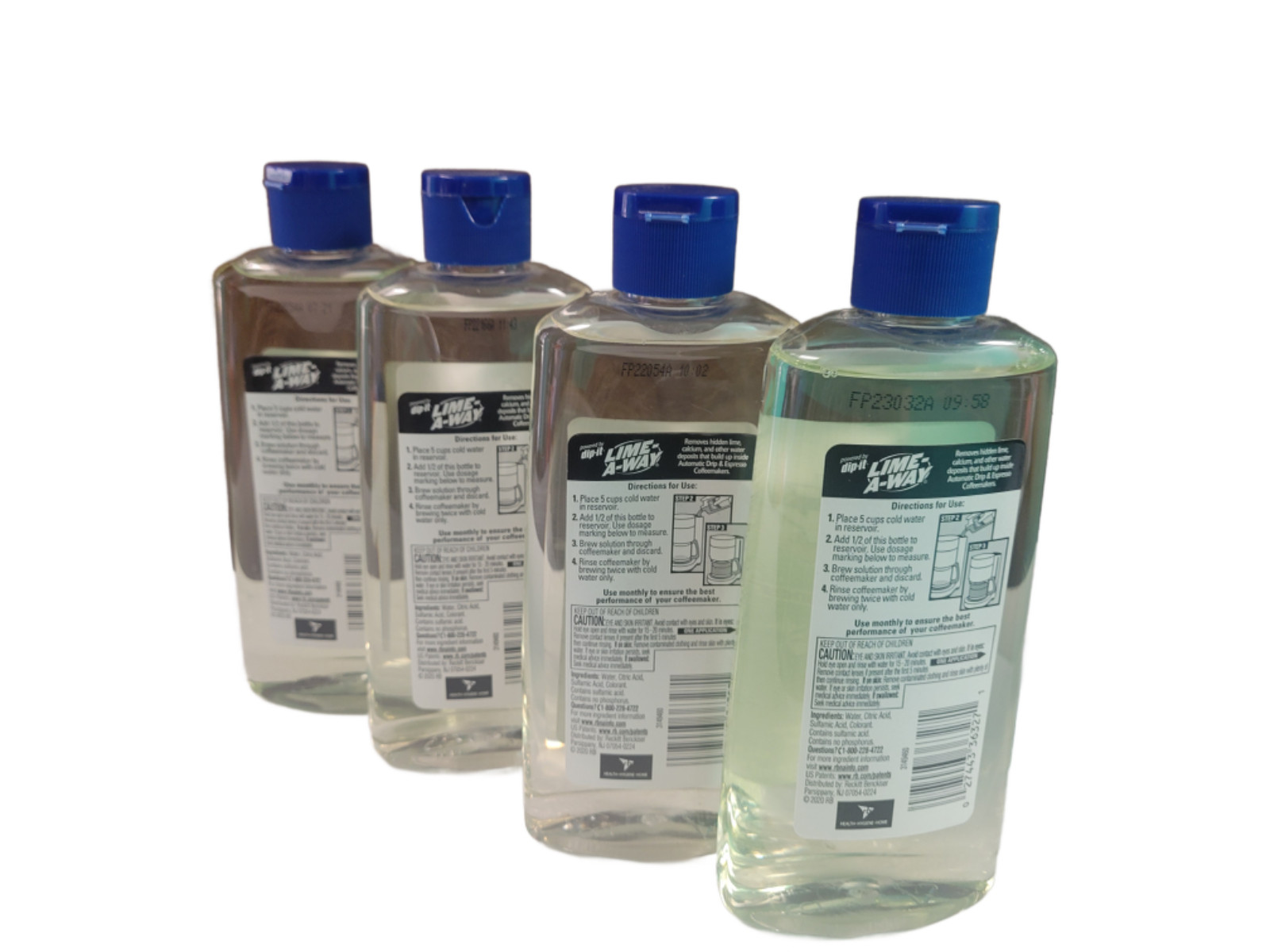 4x Dip-It Lime A Way Coffeemaker Descaler & Cleaner – 7oz Each – New