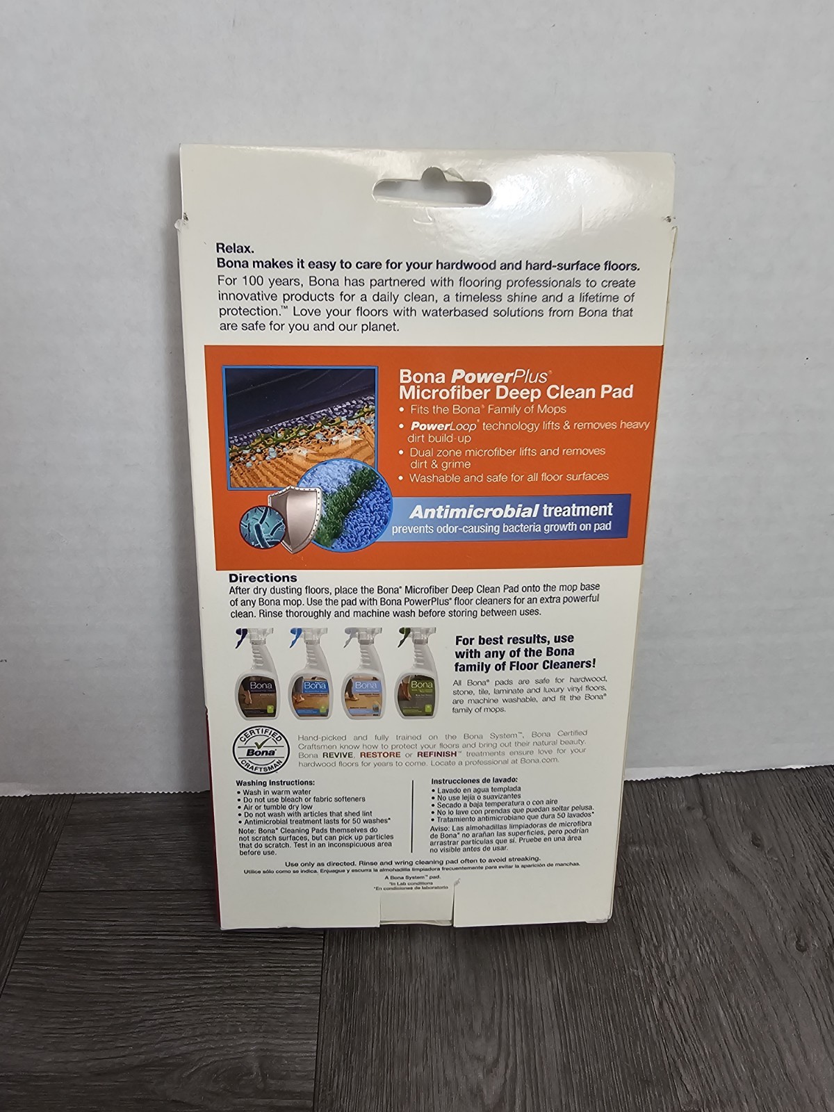 Bona AX0003495 Wet Microfiber Mop Pad 16.5 L in.