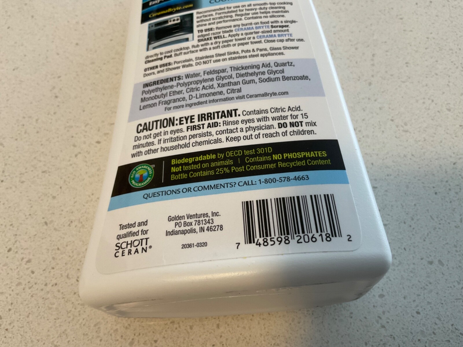 Cerama Bryte 18oz Removes Tough Stains Cooktop and Stove Top Cleaner Sealed NEW