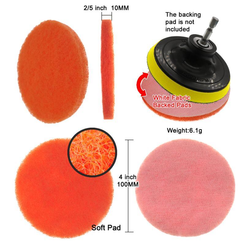 4 Inch 100mm Round Flocking Scouring Pad Cleaning Cloth Sanding Disc 240#-3000#