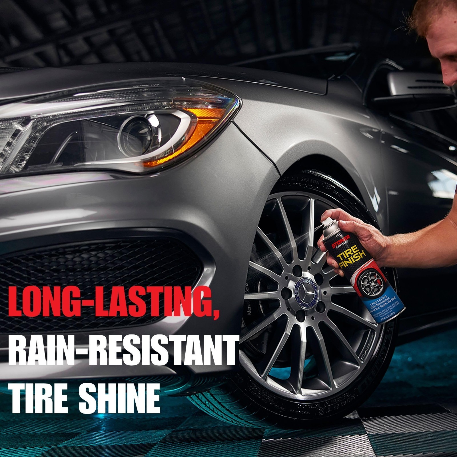 Car Care Shine Tire Finish – Spray Restores Deep Matte Black Finish– 12 oz (6PK)