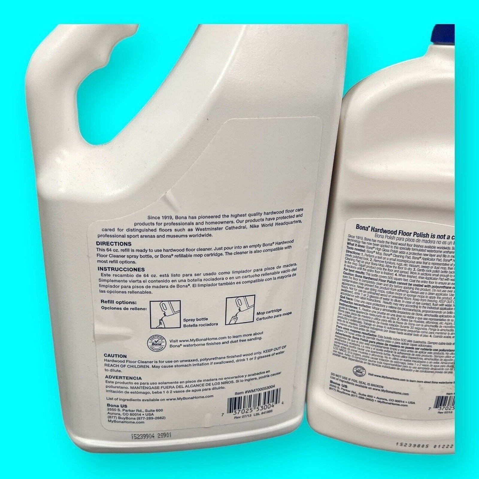 Bona Hardwood Floor Care Bundle Refill Polish Spray Microfiber Pad