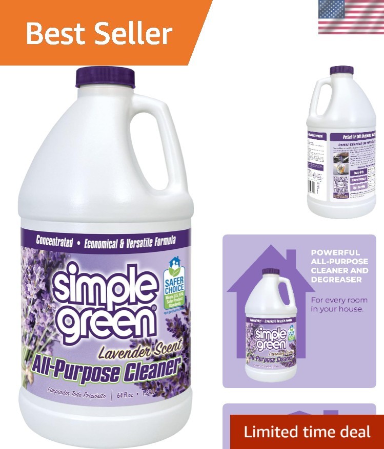 Eco-Friendly Lavender All-Purpose Cleaner Concentrate 64 Fl Oz – 30X Value