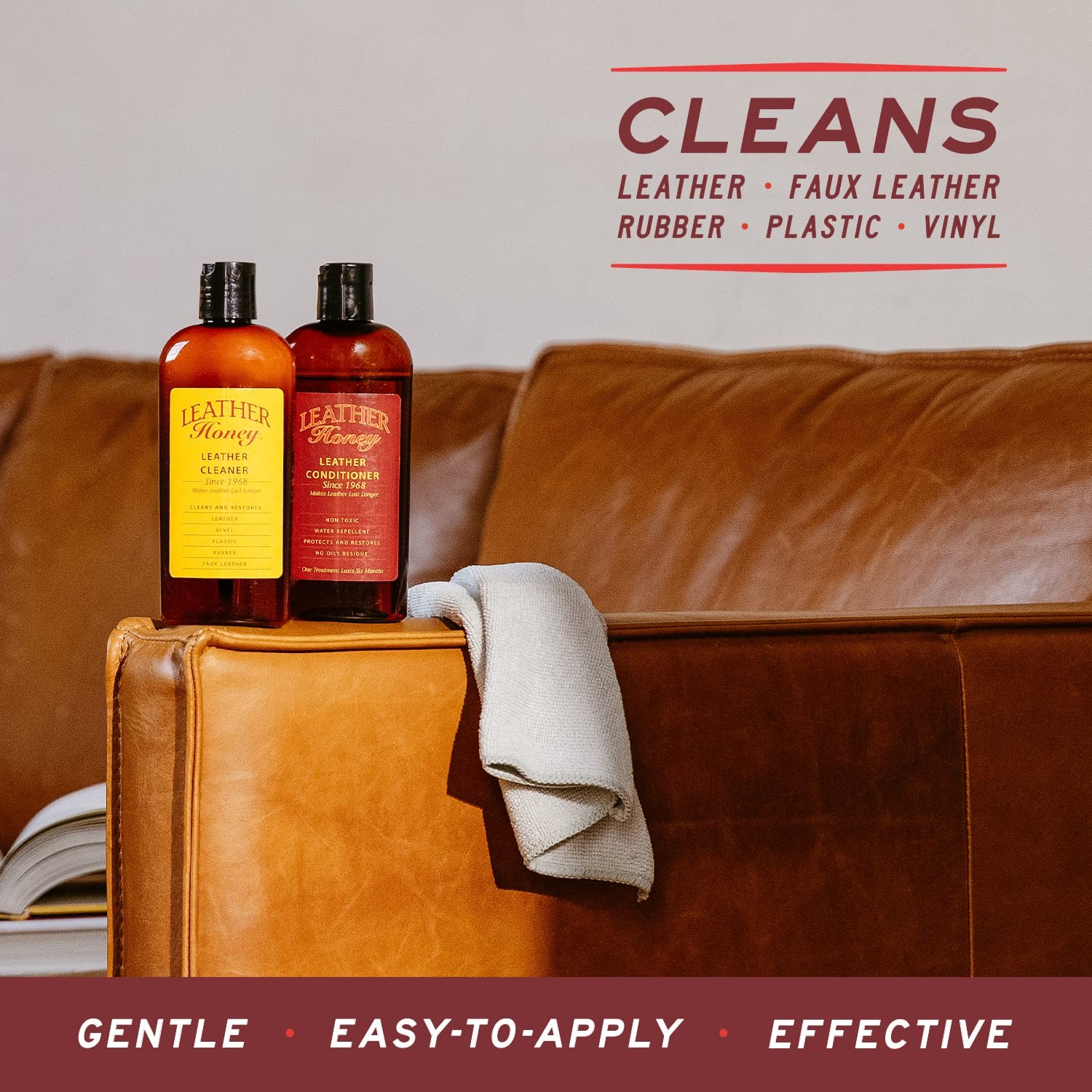 Leather Honey Leather Cleaner Non-Toxic Leather Care Made in the USA Since 19…