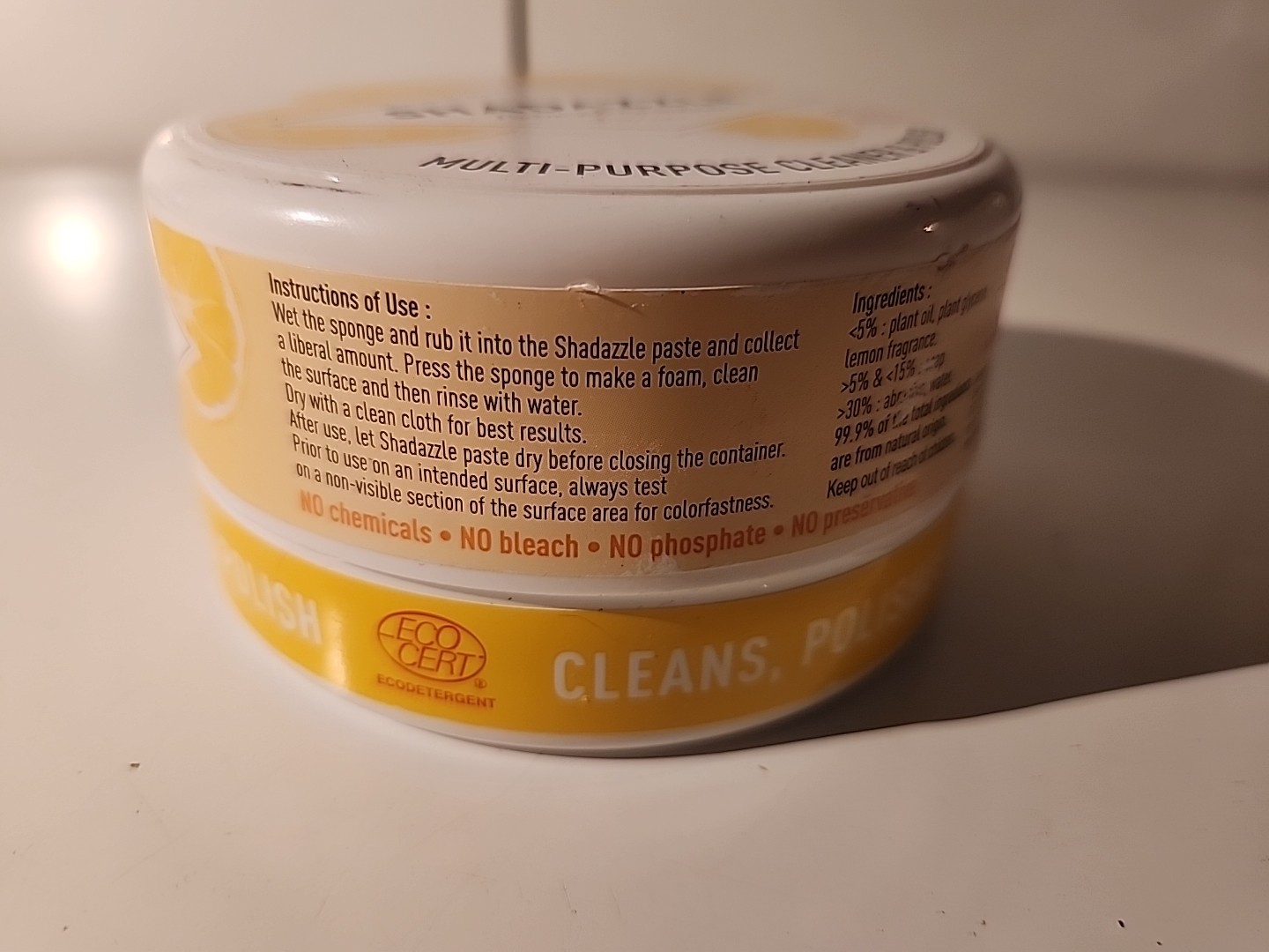 Shadazzle Natural Cleaner Lemon Multi-Purpose Cleaner Polish Made France New