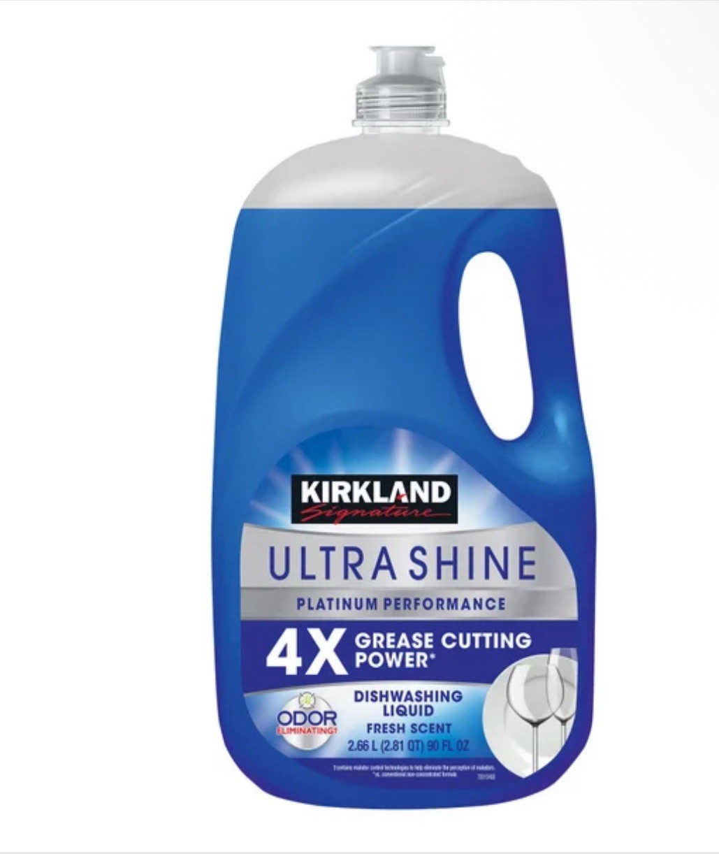 Kirkland Signature Ultra Shine Liquid Dish Soap, Fresh (90 Fluid Ounce)