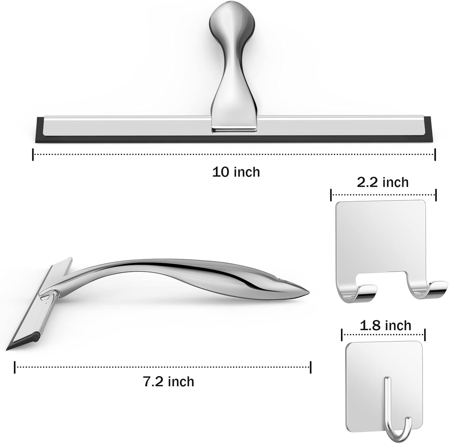 Bathroom Glass Cleaner Squeegee 10in
