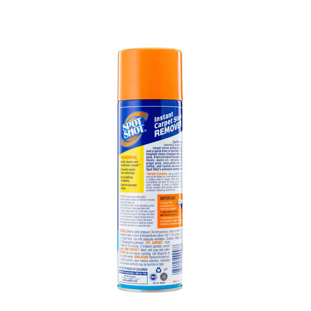 Spot Shot Instant Carpet Stain Remover Aerosol, 21 oz. Cans 12Pk Free Ship NEW