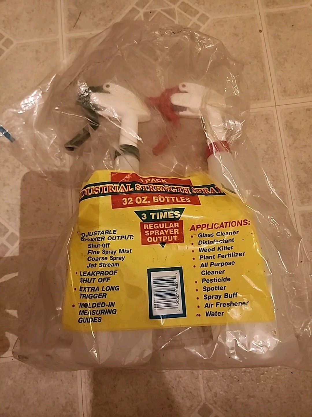 Plastic Trigger Spray Bottle 32 oz Heavy Duty Chemical Resistant Sprayer2Bottles