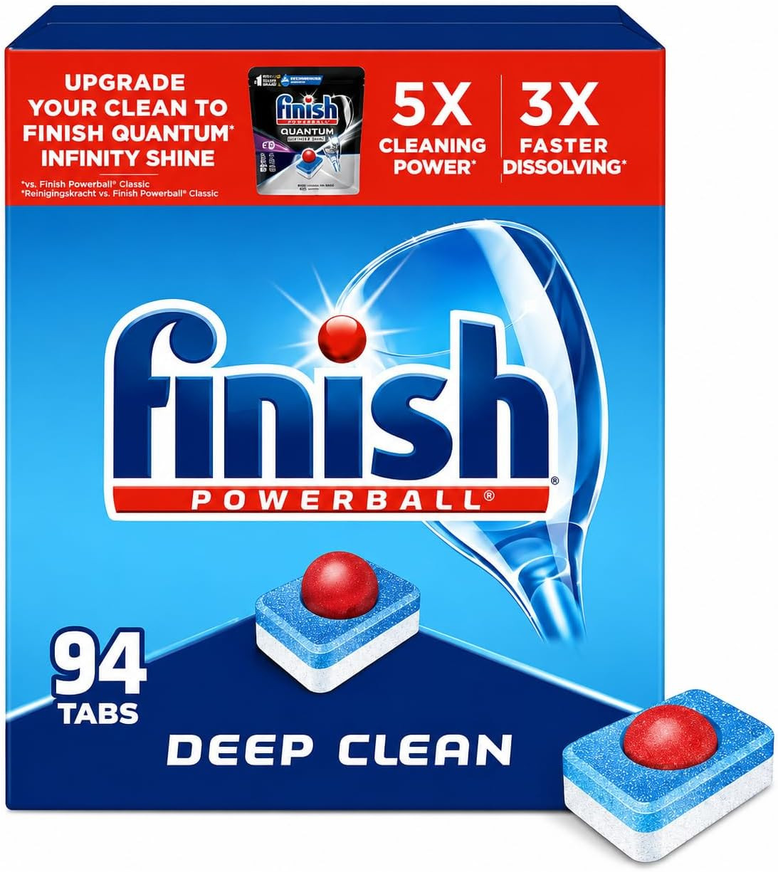 Powerball Dishwasher Pods, Dishwasher Tablets Plastic Free, Fresh Scent, 94 Coun