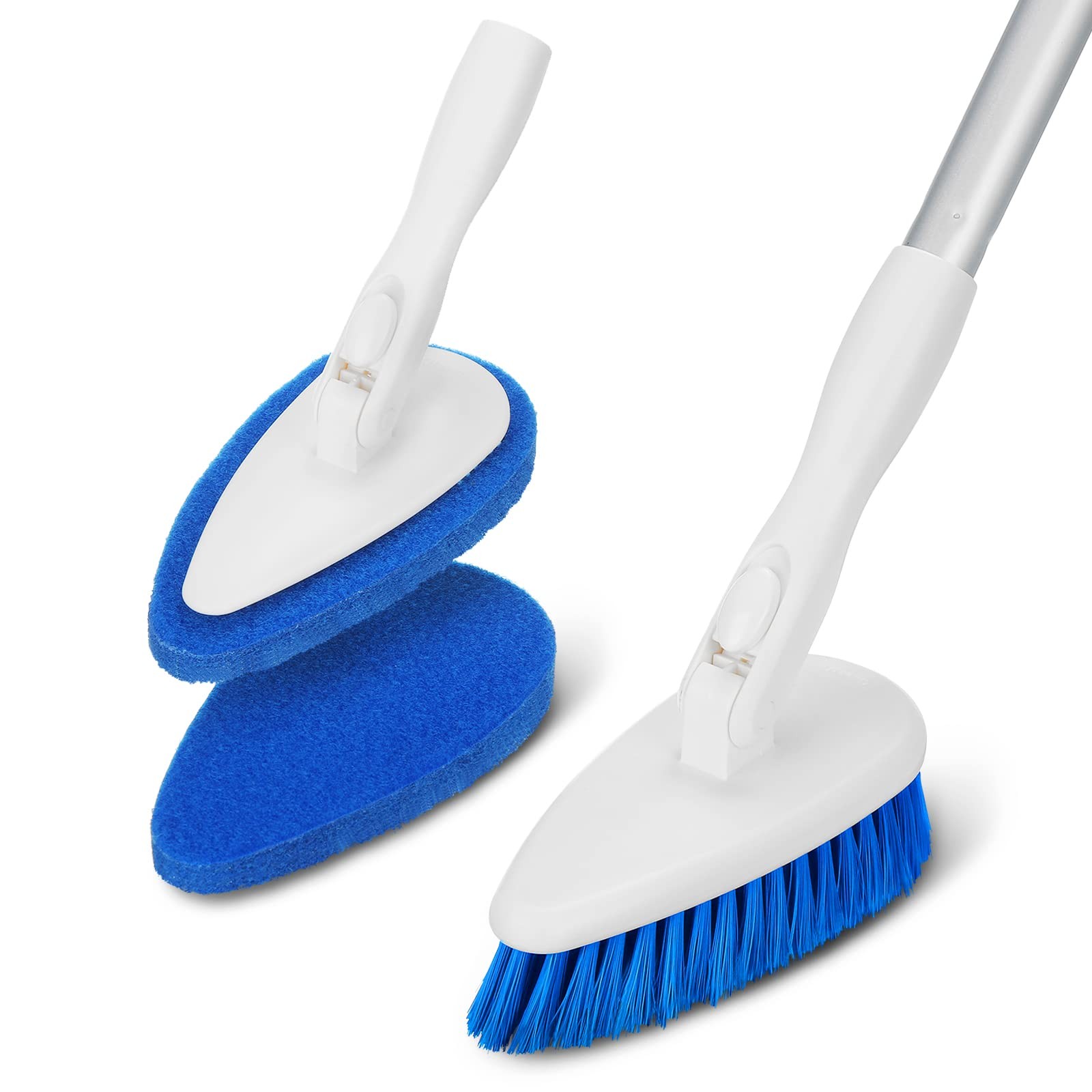 Shower Bathtub Tub And Tile Scrubber Brush With 51” Adjustable Long Handle Clea