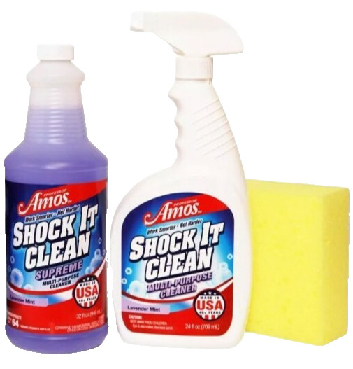 Professor Amos Shock It Clean Concentrate Kit Lavender Mint New