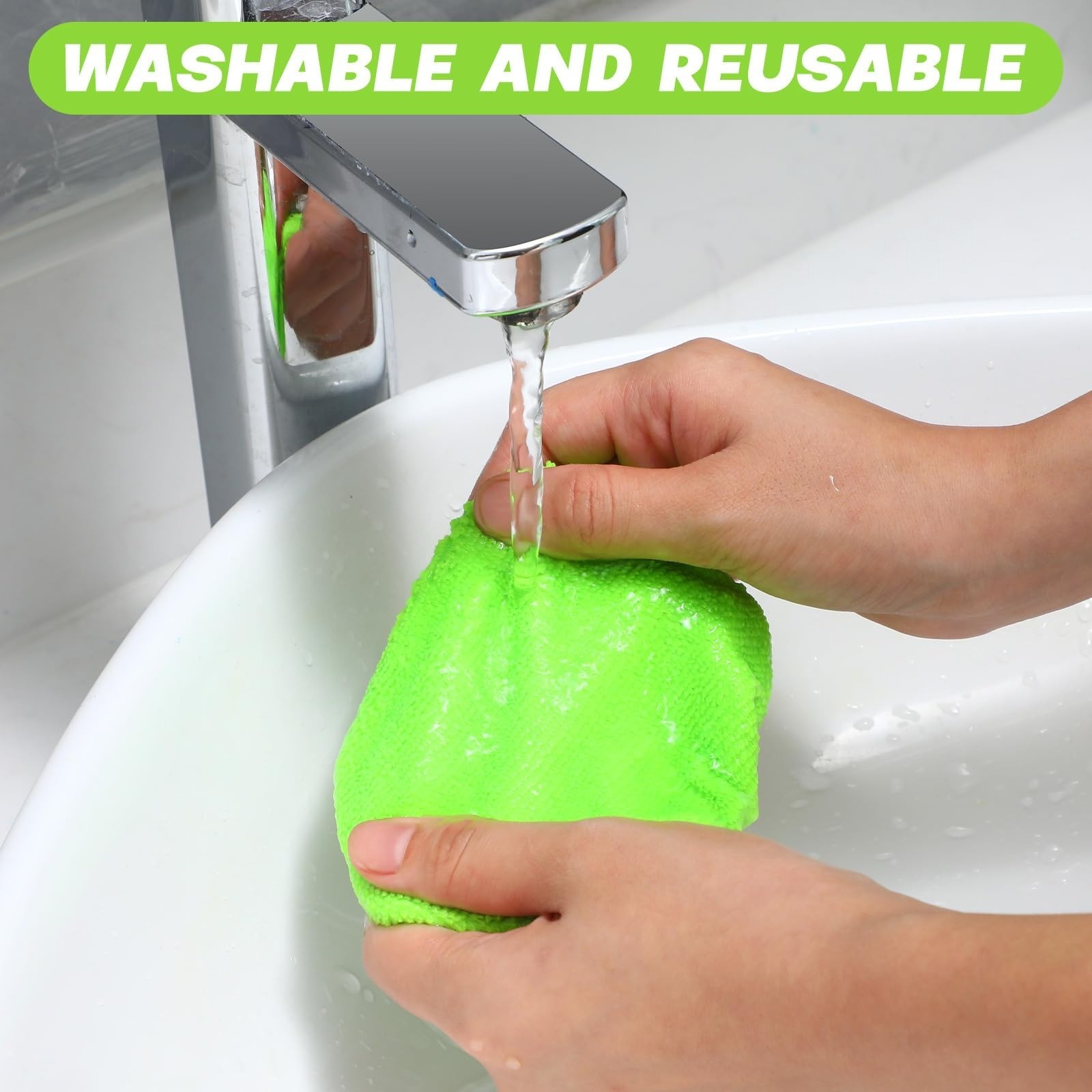 Portable Window Windshield Cleaing Tool Microfiber Car Wiper Cleaner Glass Brush