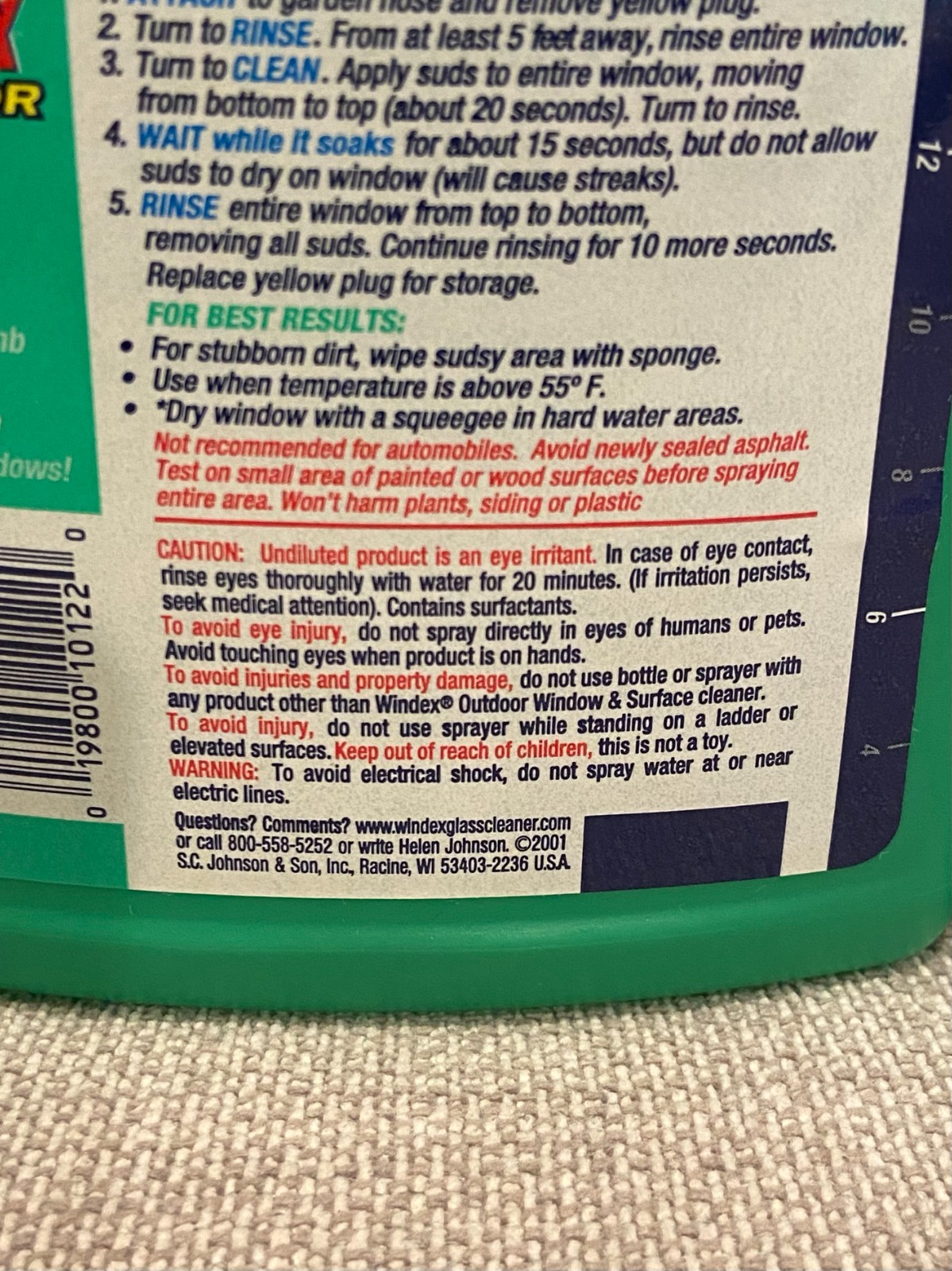 2 Bottles NEW Windex Outdoor Concentrated Glass Cleaner 32 fl oz (64 oz total)