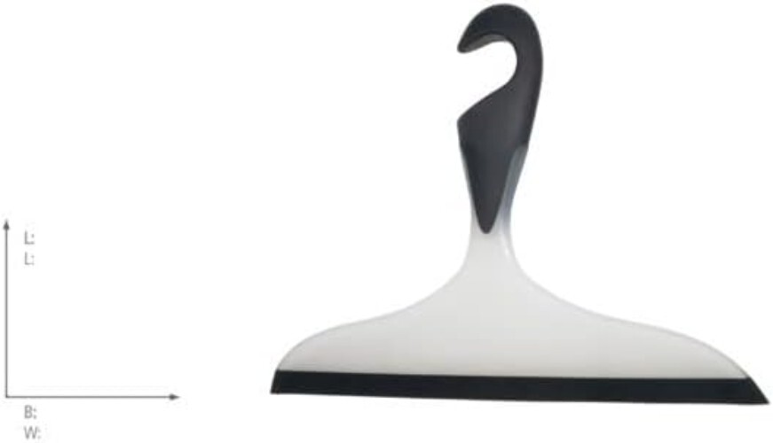 High-Quality Plastic Shower Squeegee with Rubber Blade – Elegant Black Design